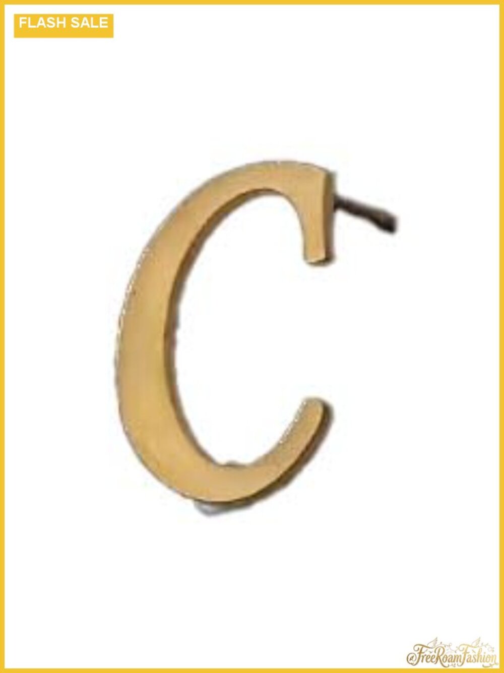 Gold Plated Stud Earrings for Women - A-Z Letter Initials